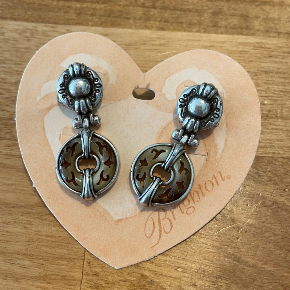 Brighton Silver Drop Dangle Earrings - image 1